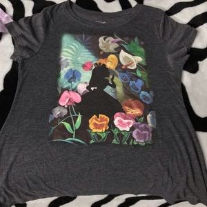 Alice in Wonderland Grey Disney Flowers Tee Shirt